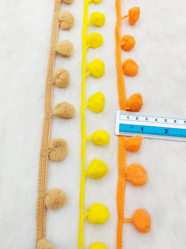9 yards x Wholesale Tropical Pom Pom Fringe Trim, Pompom Trimming, Tassels